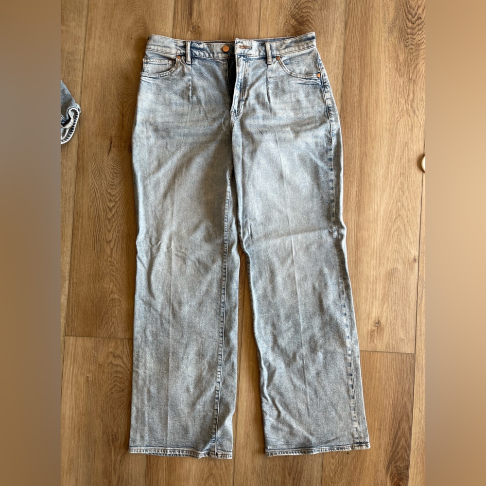 Express wide leg high rise jeans size 10R